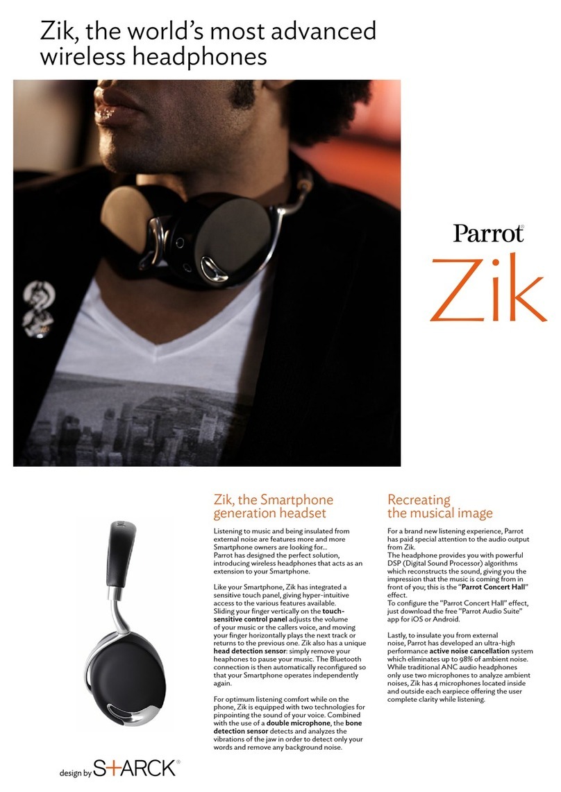 Parrot Zik Technical specifications