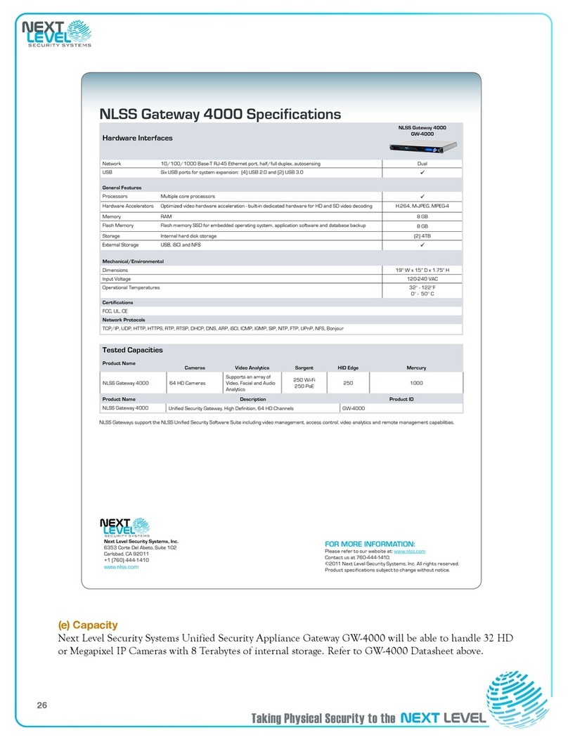 Next Level Security Systems NLSS 4000 Specifications