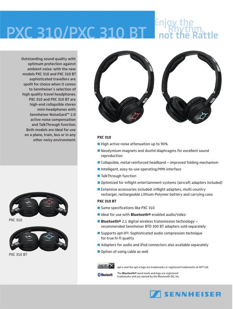 Sennheiser Travel PXC 310 Specifications