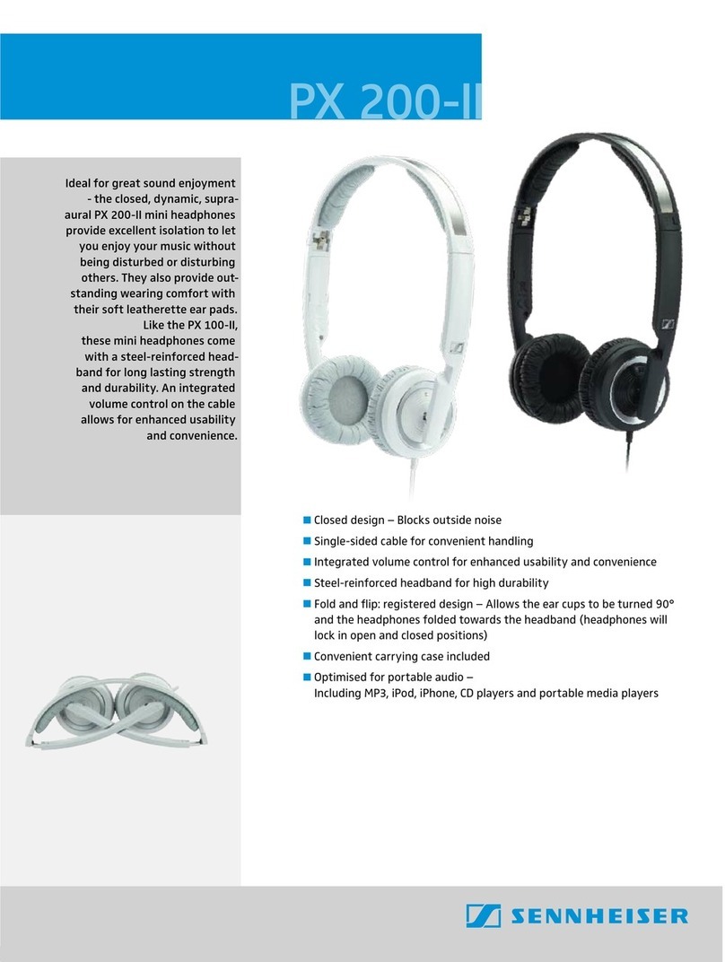 Sennheiser PX 200-II Product sheet