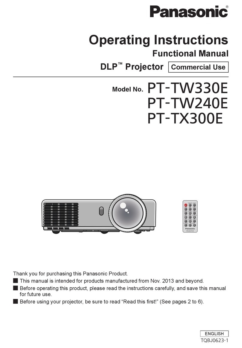 Panasonic PT-TW330E operating instructions