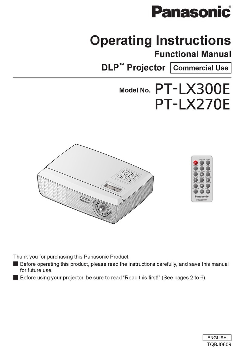 Panasonic PT-LX300E operating instructions