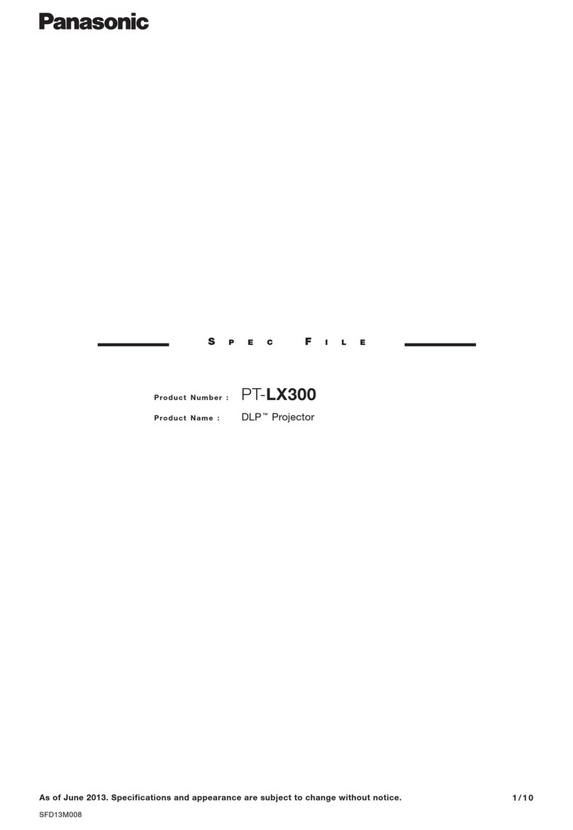 Panasonic PT-LX300 User manual