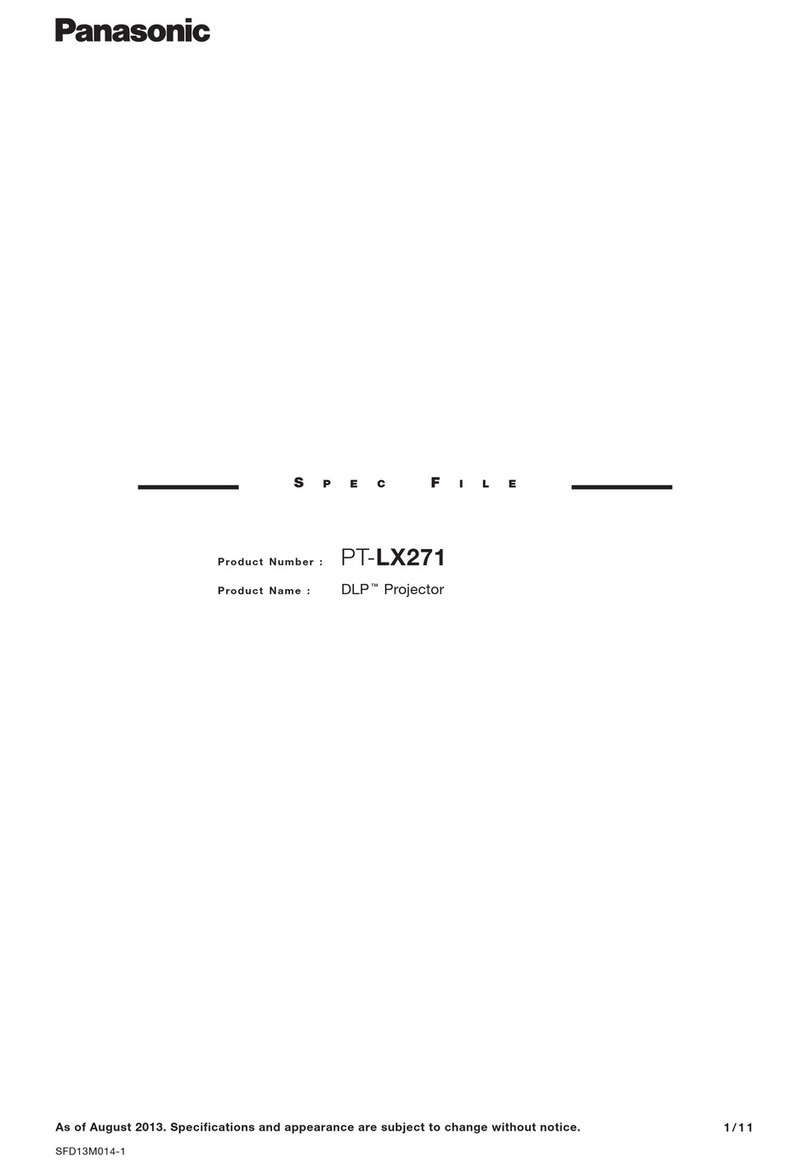 Panasonic PT-LX271 User manual