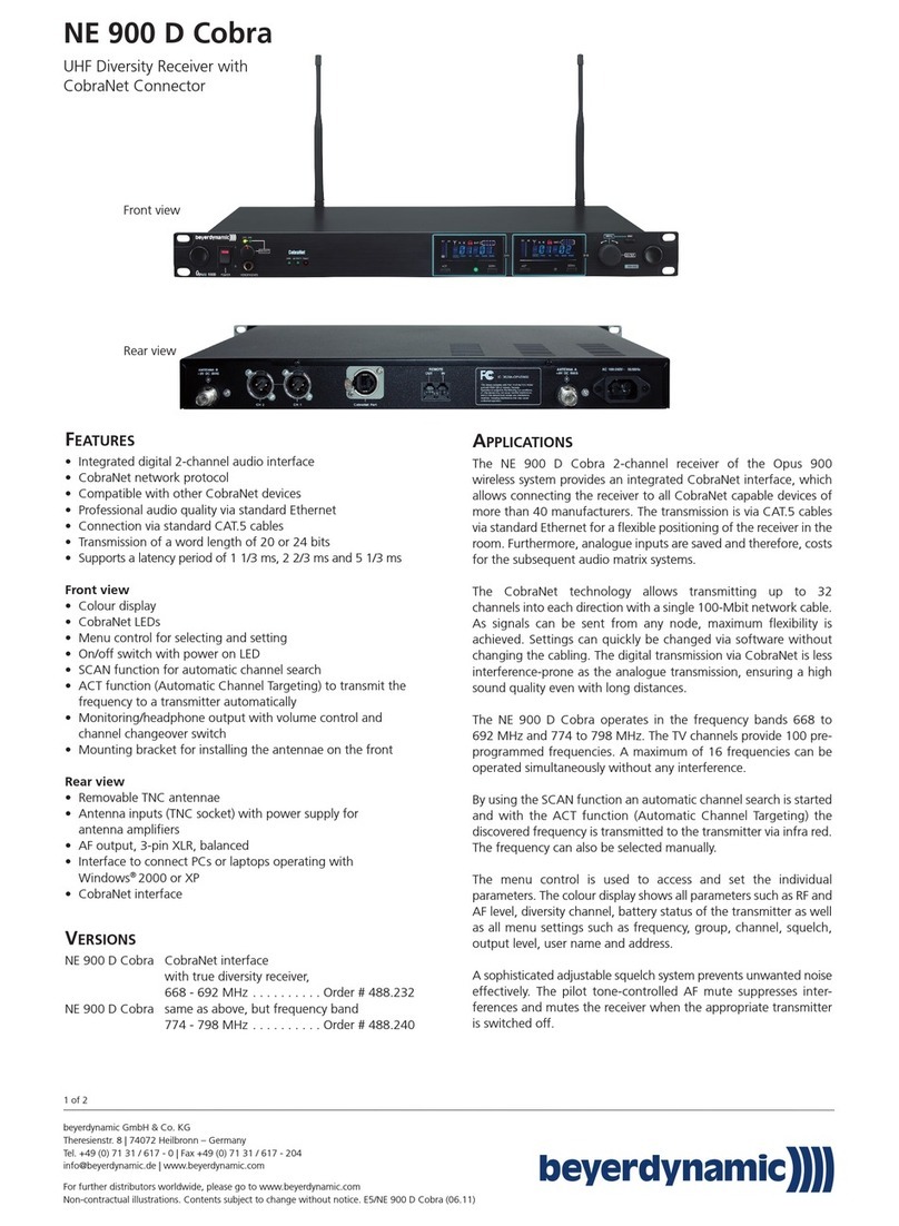 Beyerdynamic NE 900 D Cobra User manual