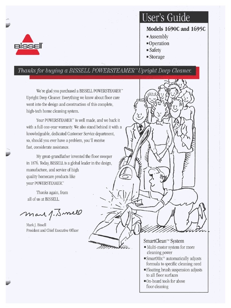 Bissell PowerSteamer 1690C user guide Bissell PowerSteamer 1690C user guide