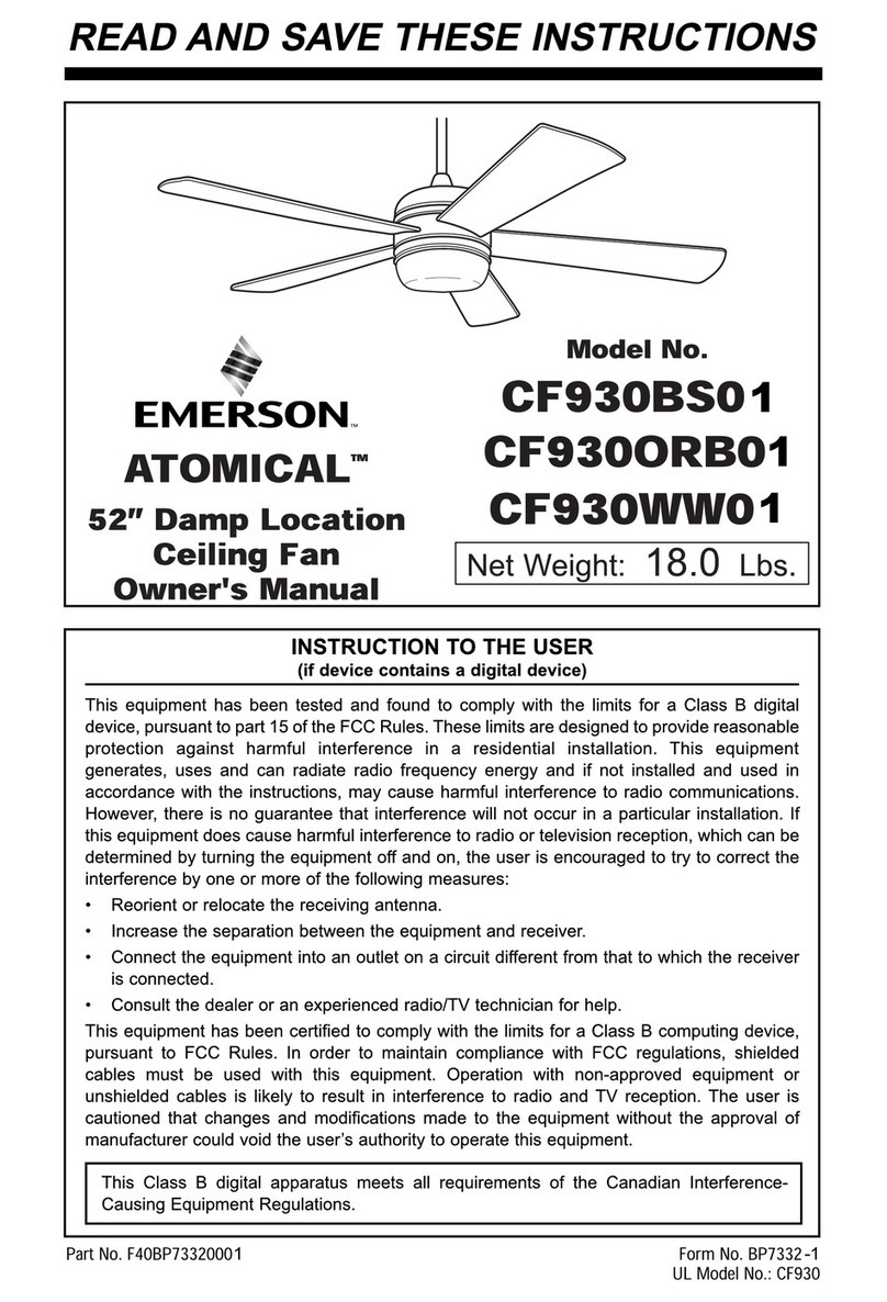 Emerson ATOMICAL CF930WW01 owner's manual