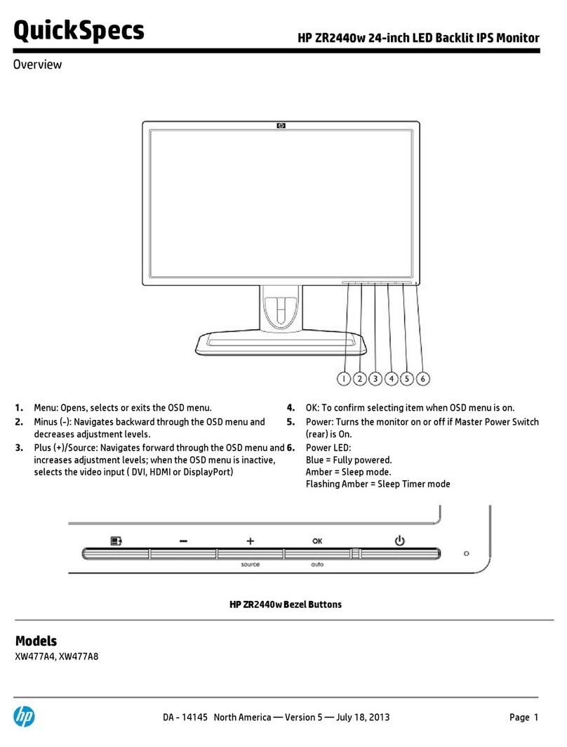 HP ZR2440w User manual