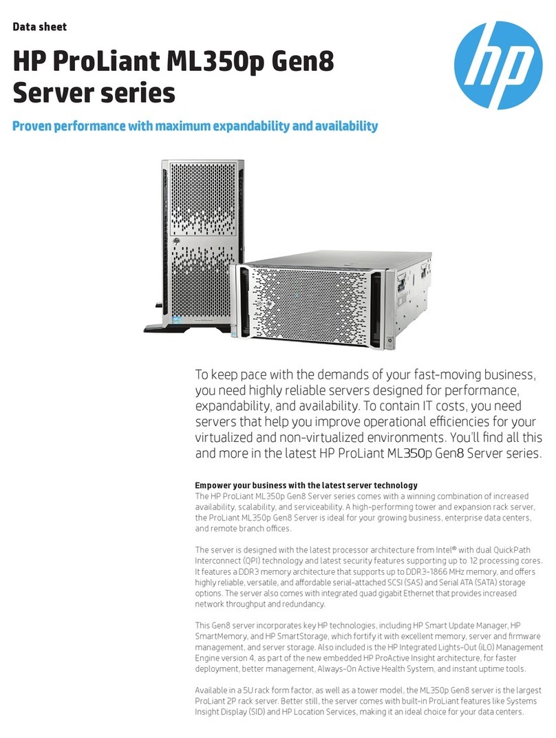 HP ProLiant ML350p User manual