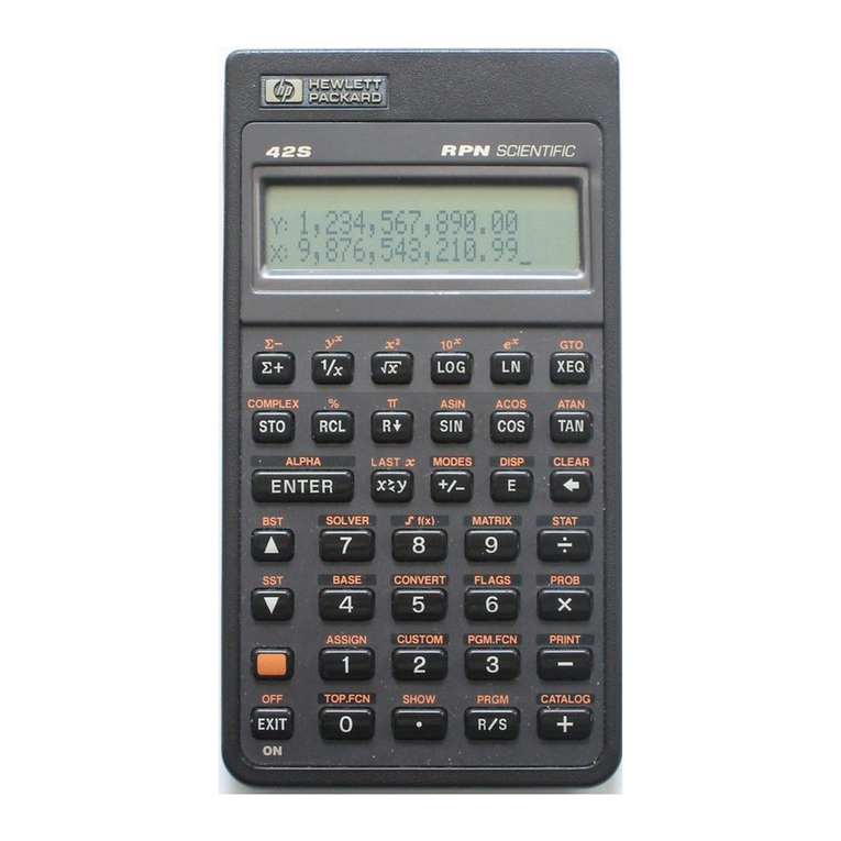 HP 42S User manual
