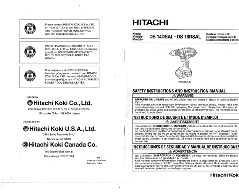 Hitachi DS 14DSAL User manual
