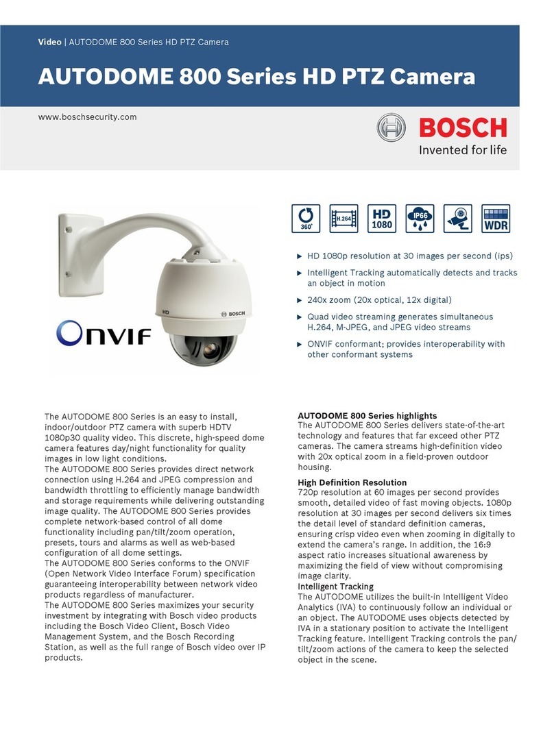 Bosch AUTODOME 800 Series Specifications
