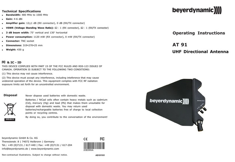 Beyerdynamic AT91 User manual