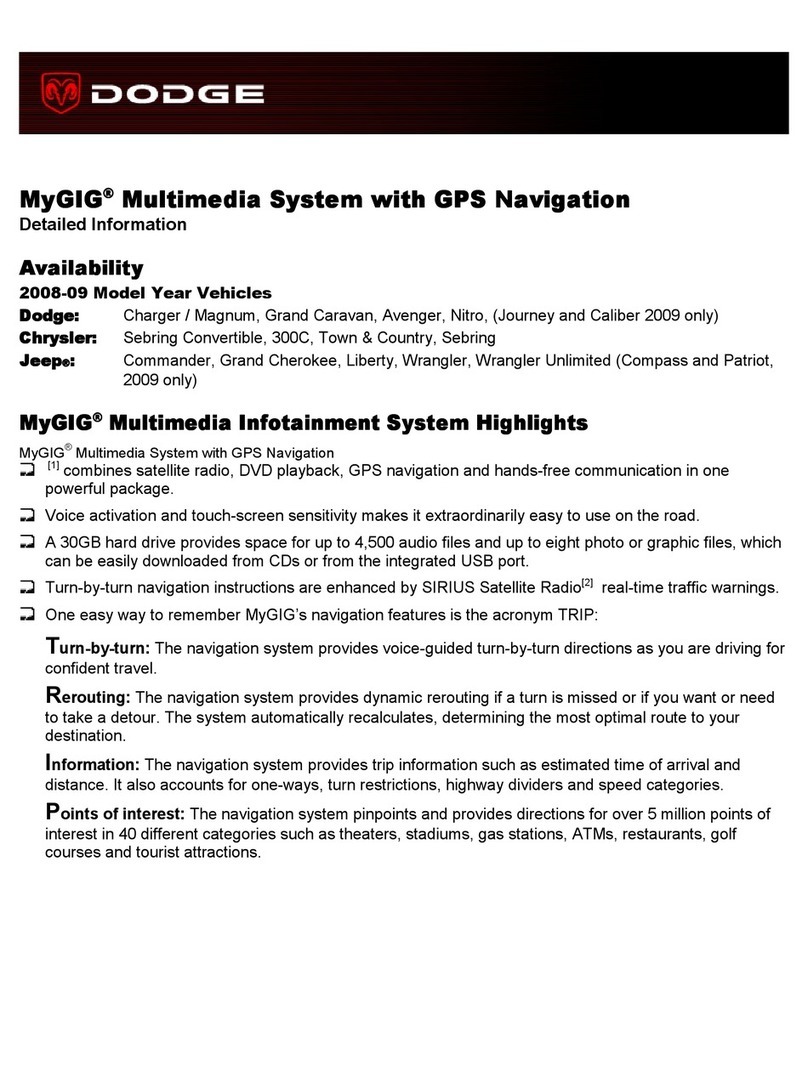 Dodge MyGIG Detailed information