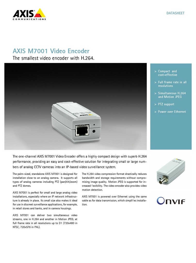 Axis M7001 datasheet