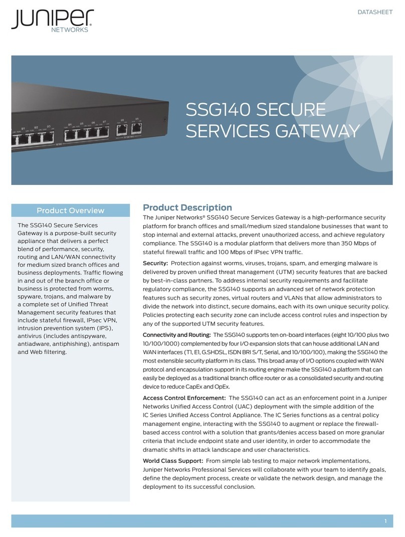 Juniper SSG140 Operating and safety instructions