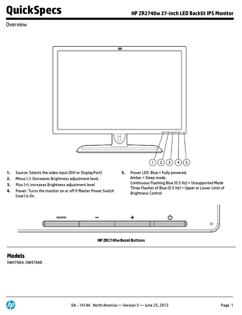 HP ZR2740w User instructions