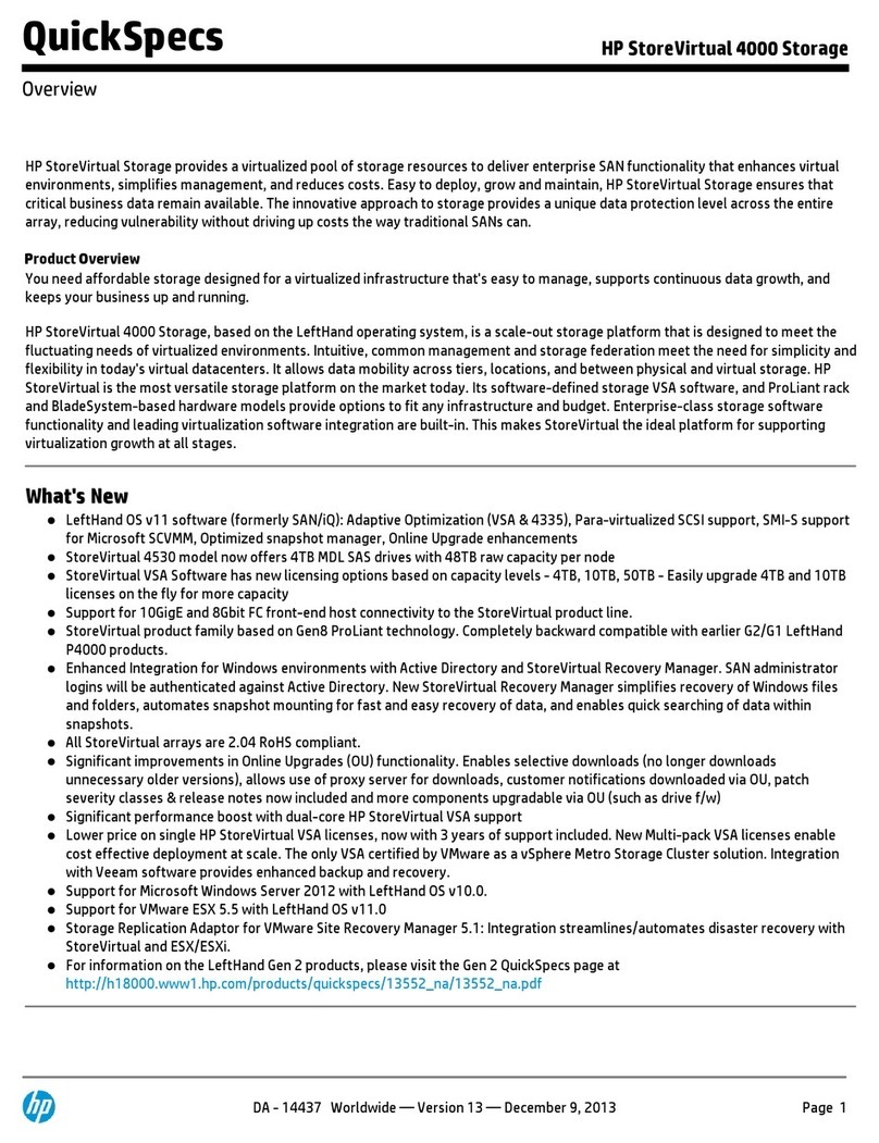 HP Storevirtual 4000 User manual