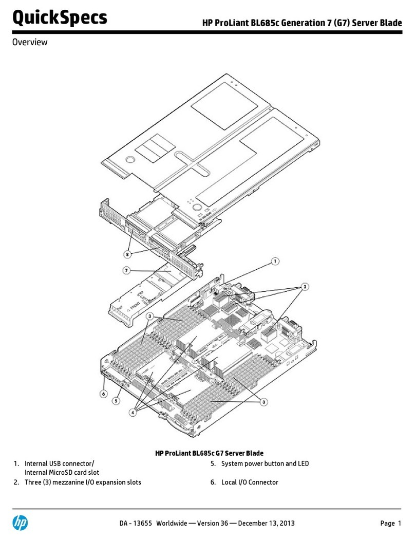 HP BL685c - ProLiant - 4 GB RAM User manual