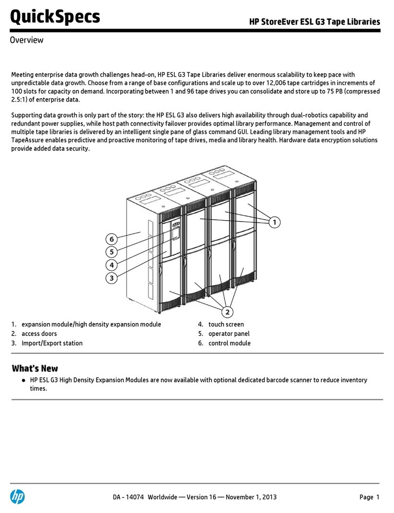 HP StoreEver ESL G3 specification