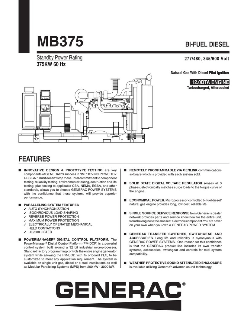 Generac Power Systems MB375 Owner's manual