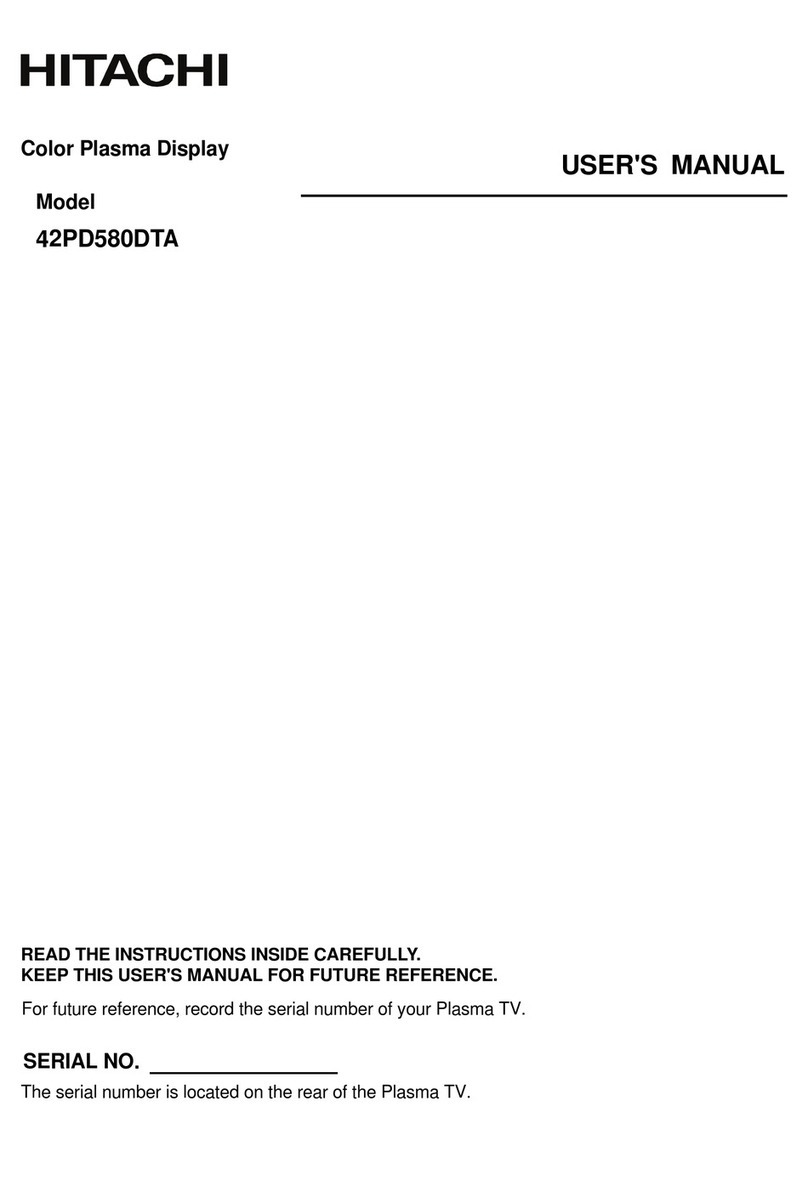 Hitachi 42PD580DTA User manual