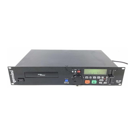 Gemini CD-140 User manual Gemini CD-140 User manual