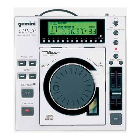 Gemini CDJ-20 User manual