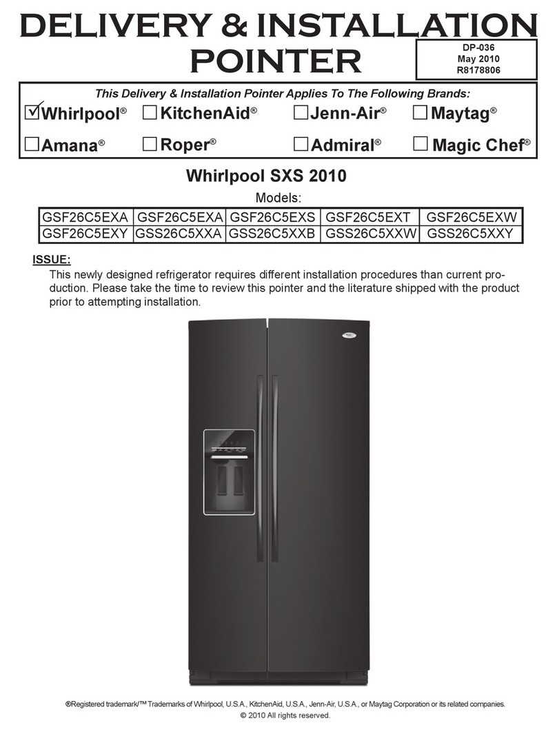 Whirlpool GSF26C5EXT User manual