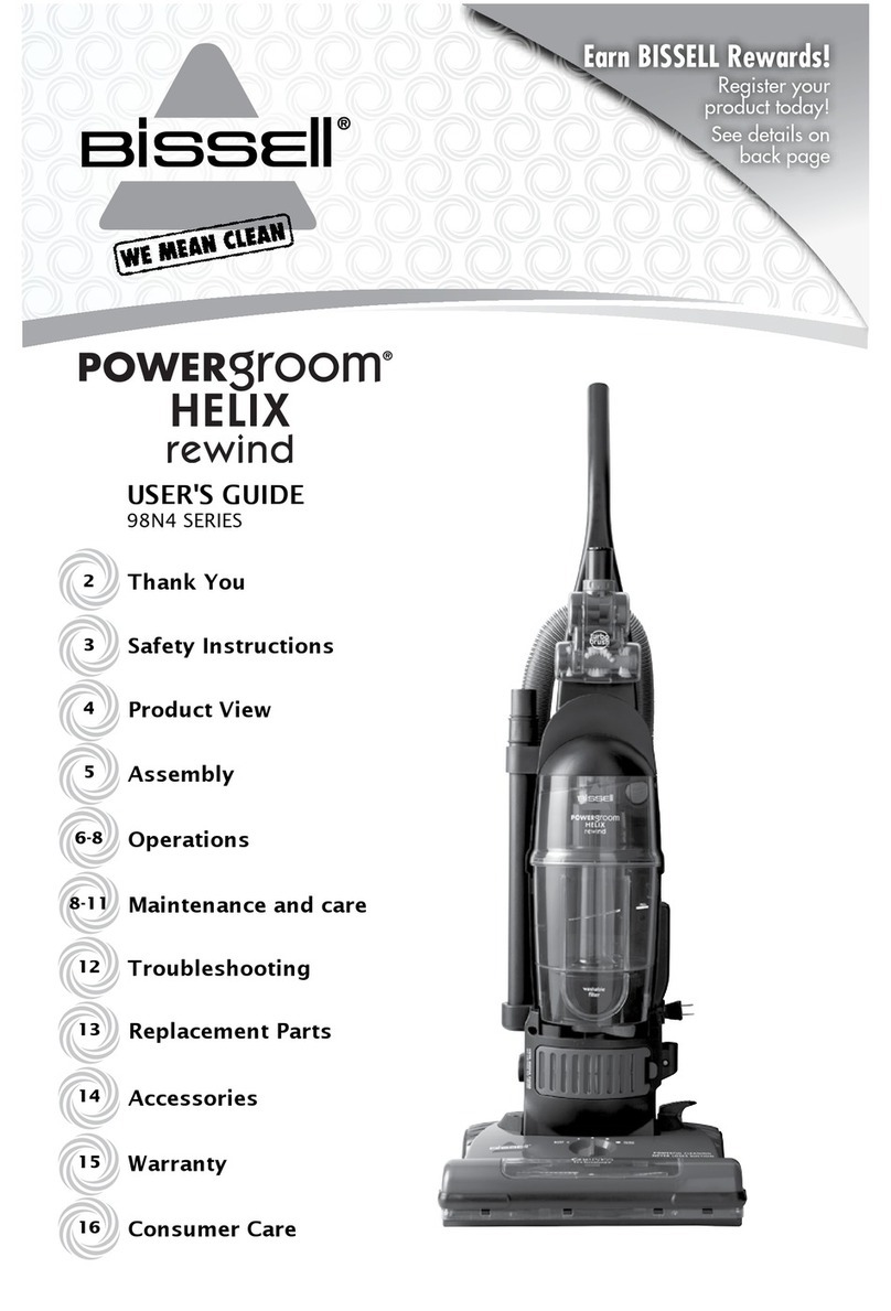 Bissell PowerGroom® Helix Rewind Vacuum 98N4 user guide