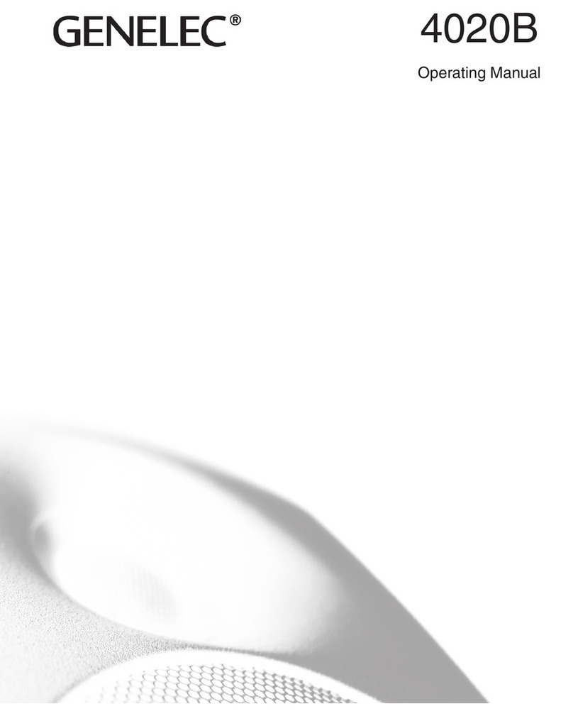 Genelec 4020B operating manual
