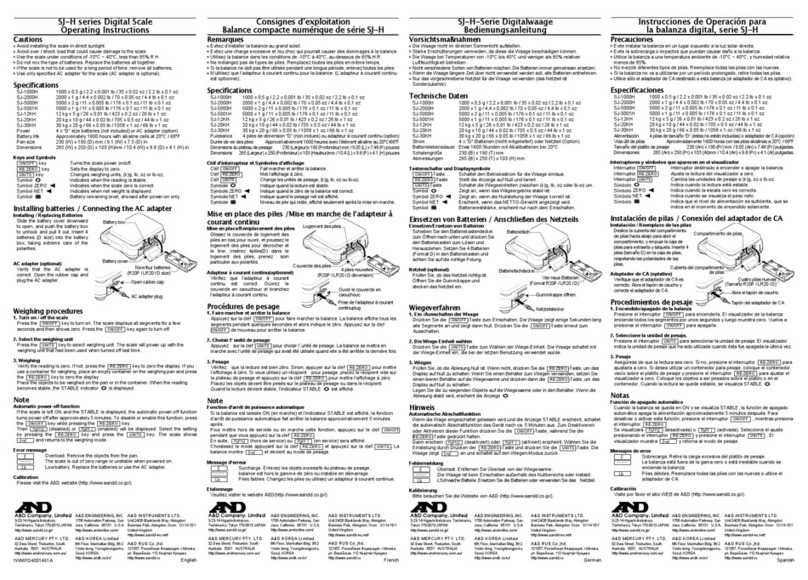AND SJ-2000H User manual