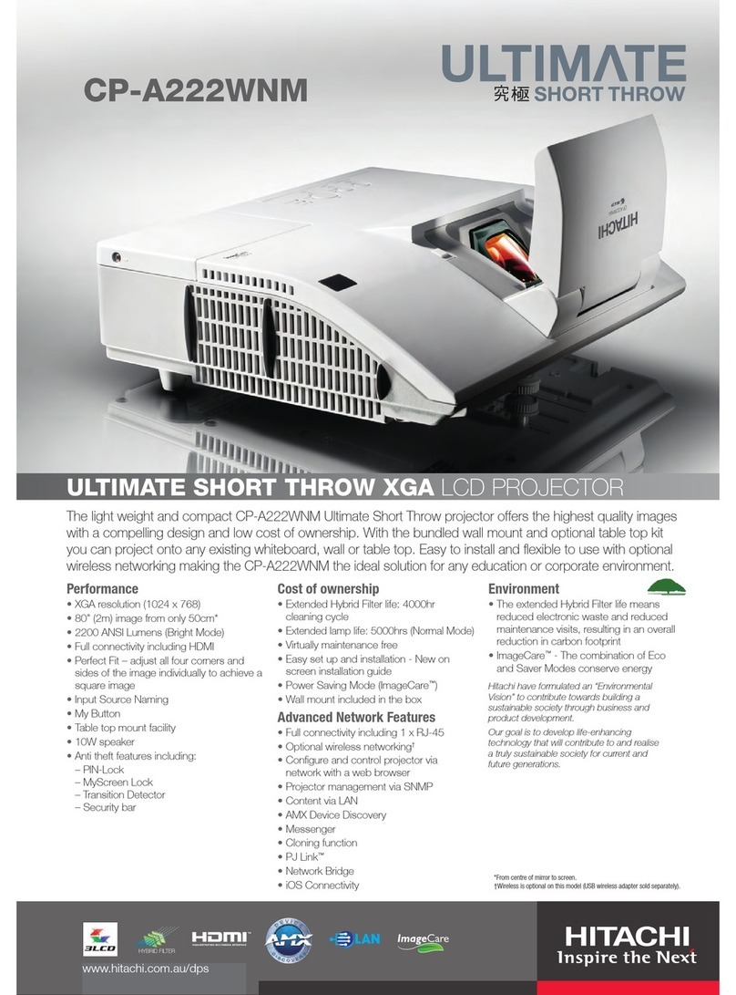 Hitachi CP-A222WNM User manual