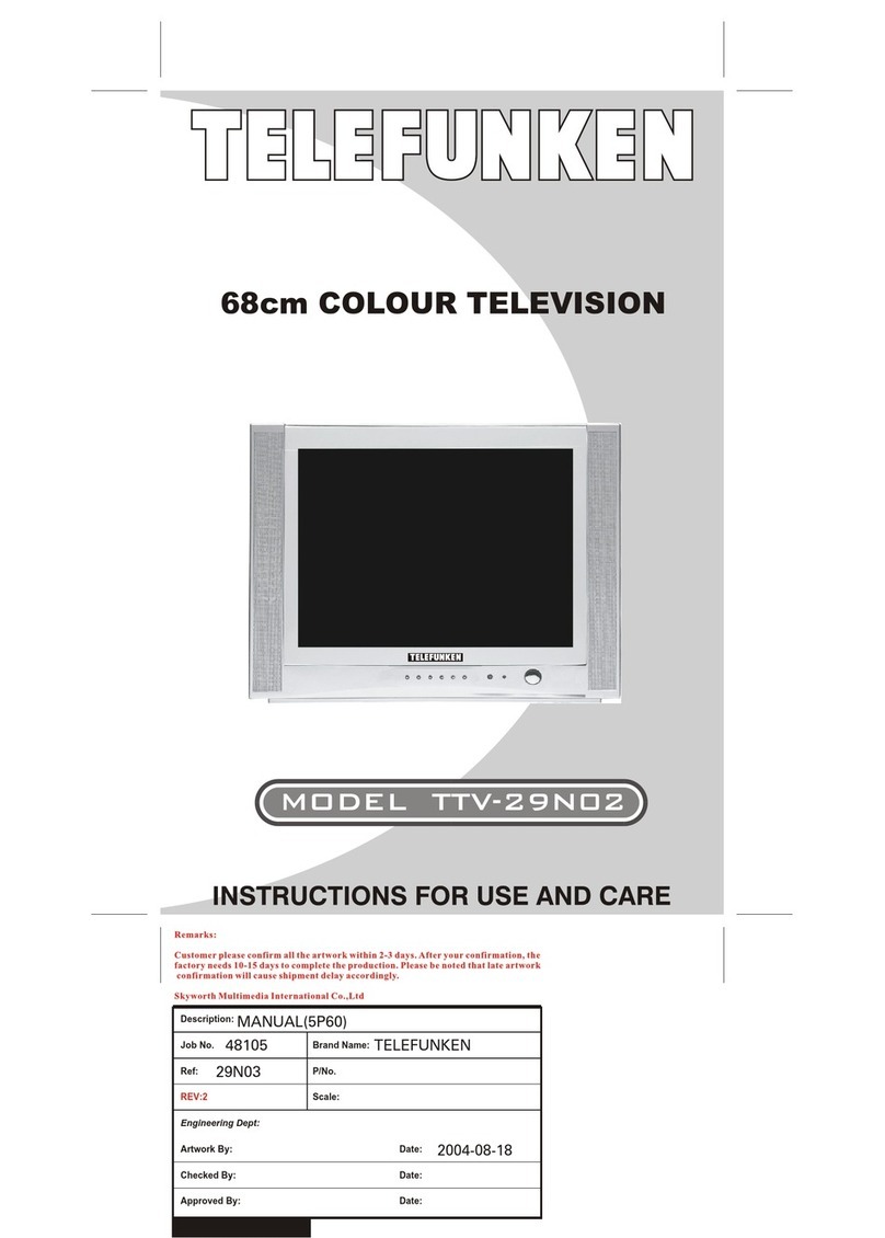 Telefunken TTV-29N02 Owner's manual
