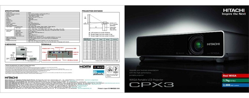 Hitachi CP-X3 User manual