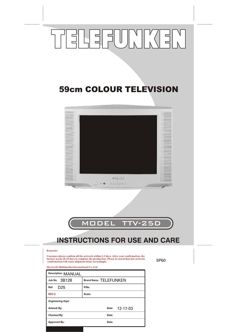 Telefunken TTV-25D Owner's manual