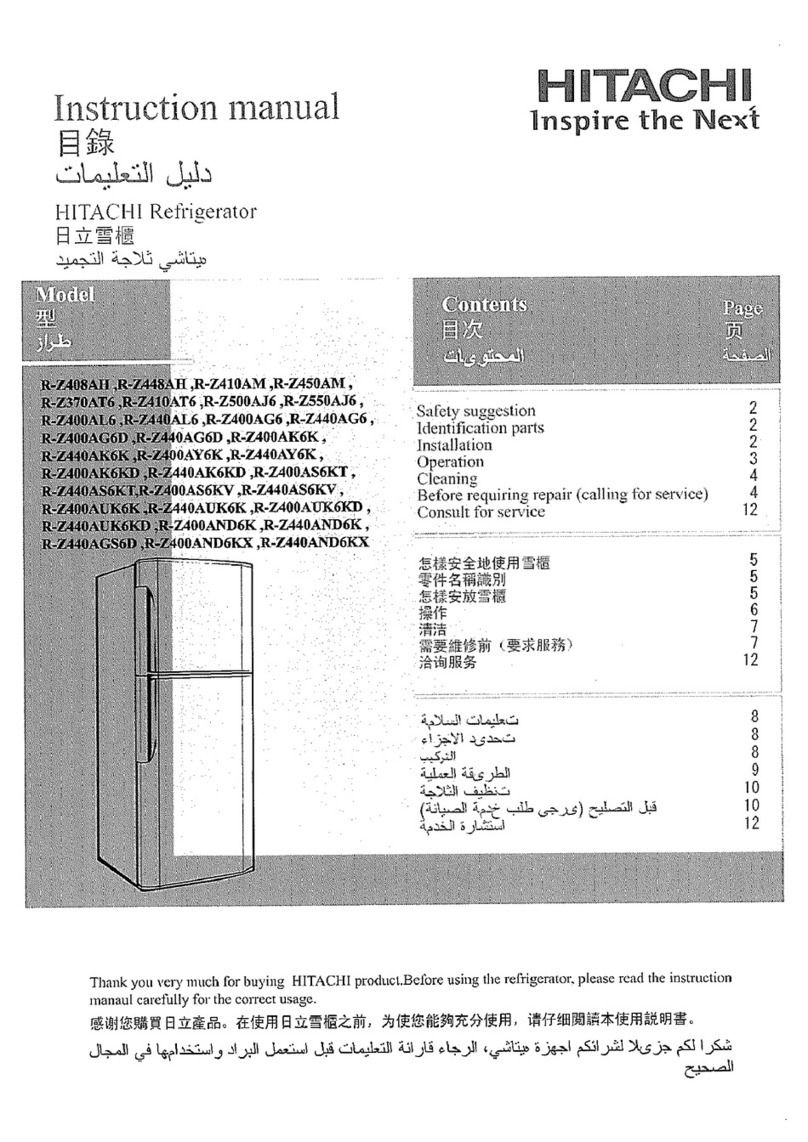 Hitachi R-Z408AH User manual