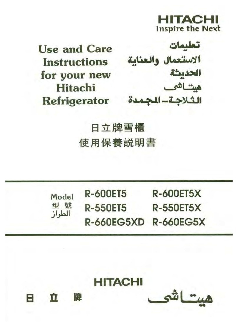 Hitachi R-600ET5X Use and care instructions