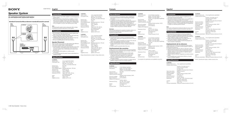 Sony SS-MF600H Instruction Manual