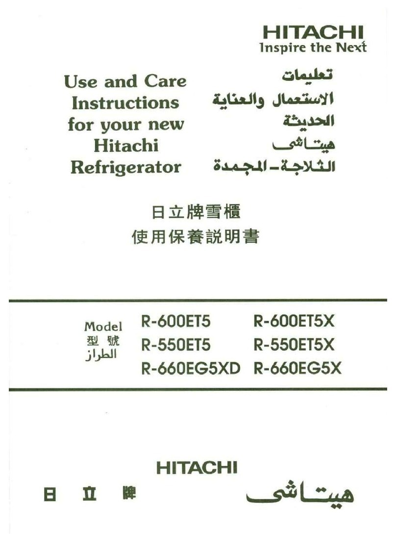 Hitachi R-600ET5 Use and care instructions