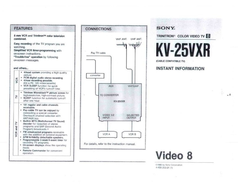 Sony Trinitron KV-25VXR Owner's manual
