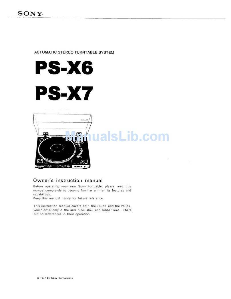 Sony PS-X7 Setup guide