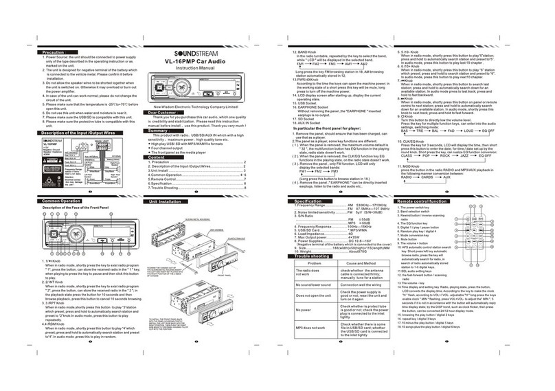 Soundstream VL-16PMP User manual Soundstream VL-16PMP User manual
