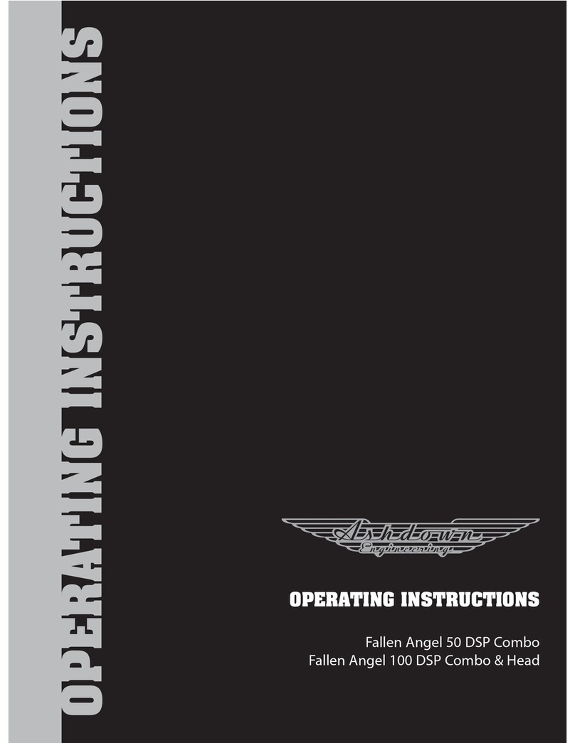 Ashdown Fallen Angel 50 DSP Combo operating instructions