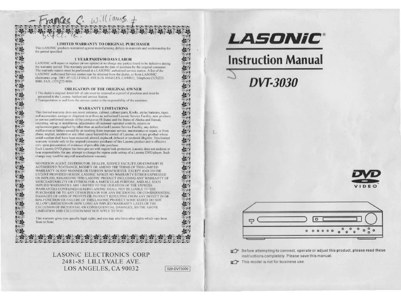 Lasonic DVT-3030 User manual
