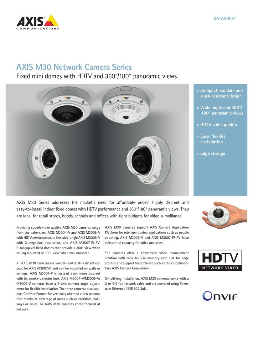 Axis M30 Series Technical specifications