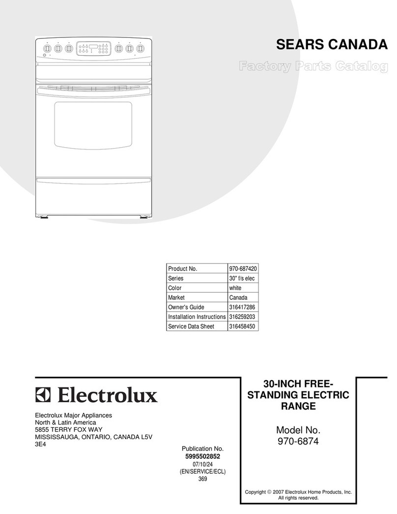 Electrolux 970-6874 parts catalog