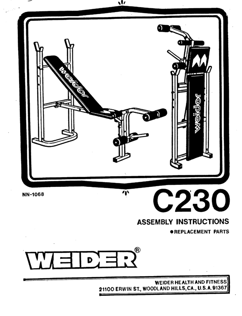 Weider 230 Bench manual
