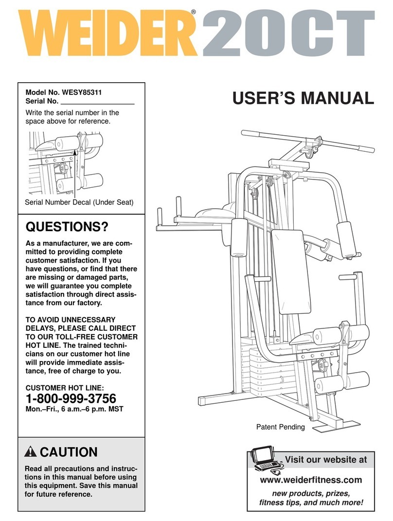 Weider 20ct user manual
