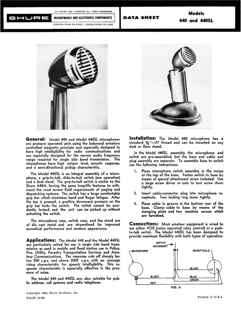 Shure 440 datasheet